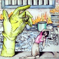 www.RuthIsraelArt.com-DishwareNightmare